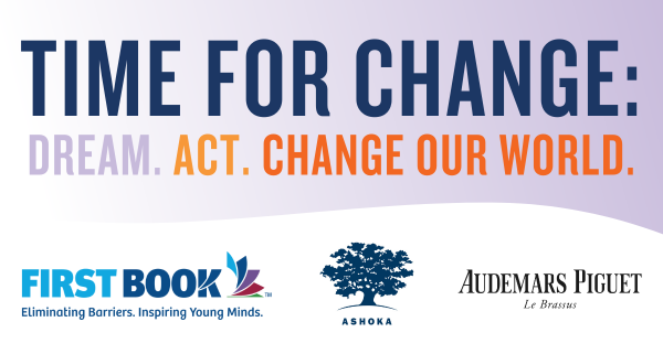 Logos: Time for Change, First Book, and Ashoka